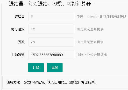 快速計(jì)算切削速度、進(jìn)給量、每刃進(jìn)給、刃數(shù)、主軸轉(zhuǎn)數(shù)